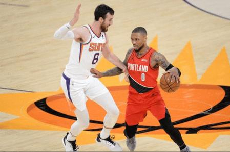 艾顿护框能力尽显无疑,开拓者憾负太阳  艾顿护框能力尽显无疑,开拓者憾负太阳